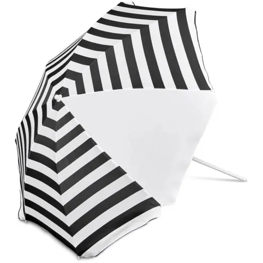 Serendipio Tanereef Stripe Beach Umbrella Black